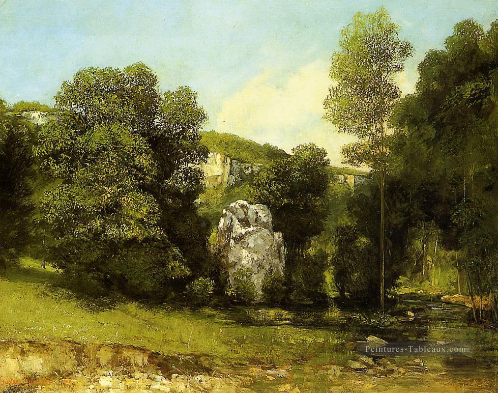 La Ruisseau de la Brême Réaliste peintre Gustave Courbet Peintures à l'huile